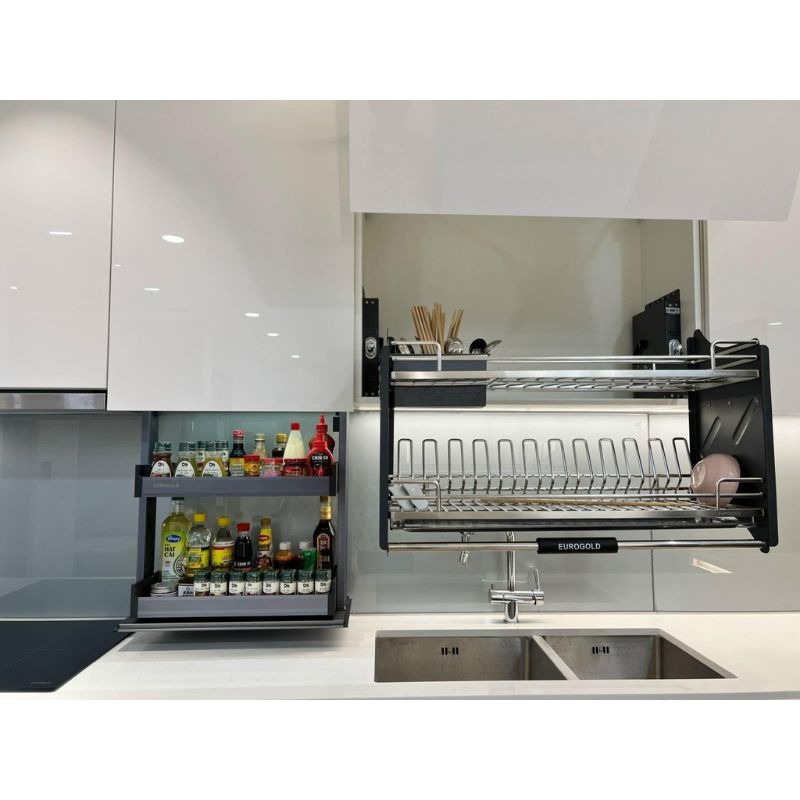 Ảnh thực tế giá bát di động inox 304 nan Oval Eurogold EPV9070Pro Ảnh thực tế giá bát di động inox 304 nan Oval Eurogold EPV9070Pro