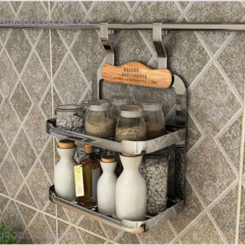 Giá gia vị treo ngoài 2 tầng Eurogold EV28 Giá gia vị treo ngoài 2 tầng Eurogold EV28