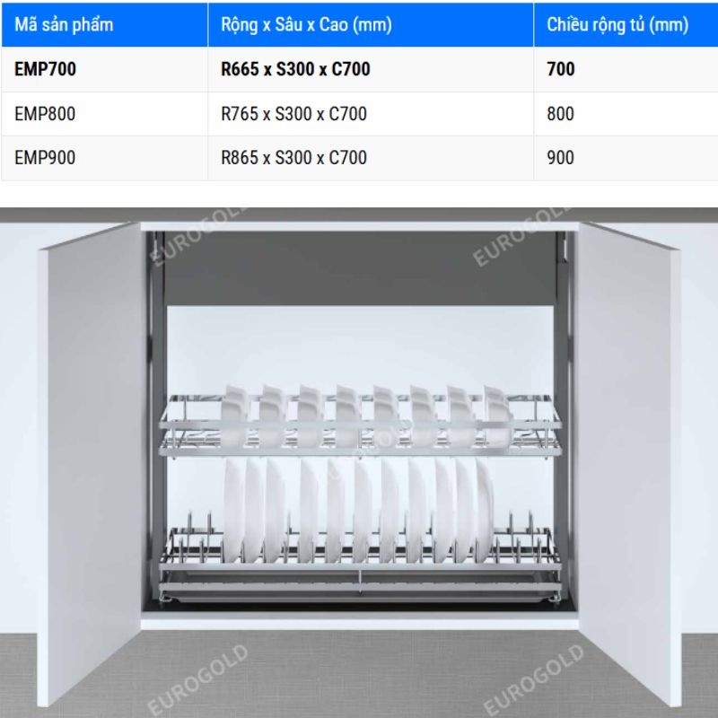 Kích thước giá bát nâng hạ điện Eurogold EMP700 Kích thước giá bát nâng hạ điện Eurogold EMP700