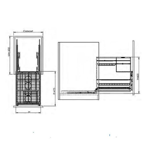 Giá gia vị Eurogold EPD4625 3 Kích thước giá gia vị Eurogold EP2225
