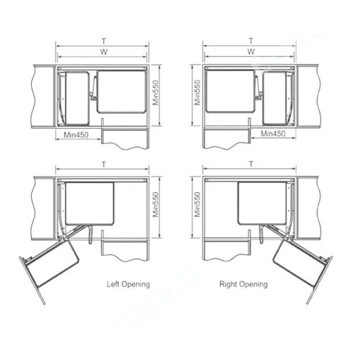 Giá góc liên hoàn Eurogold EUM102G 3 Kích thước giá góc liên hoàn Eurogold EUM102G