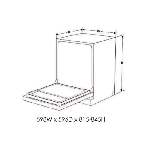 Máy rửa bát Eurogold EUW85TL16BV 3 Kích thước máy rửa bát Eurogold EUW85TL16BV