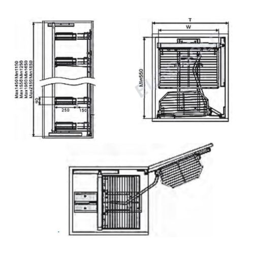 Kích thước tủ đồ khô Eurogold EPV1445