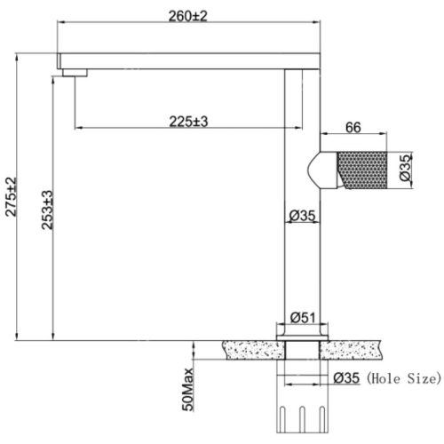 Vòi rửa bát nóng lạnh Eurogold EUF331D 3 Kích thước vòi rửa bát nóng lạnh Eurogold EUF331D