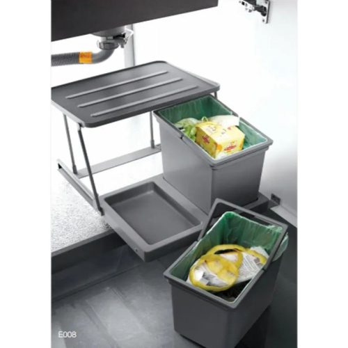 Thùng rác âm tủ giảm chấn Eurogold BR400