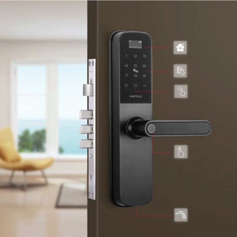 Ảnh thực tế khóa vân tay Hafele DL6100 912.20.582 Ảnh thực tế khóa vân tay Hafele DL6100 912.20.582