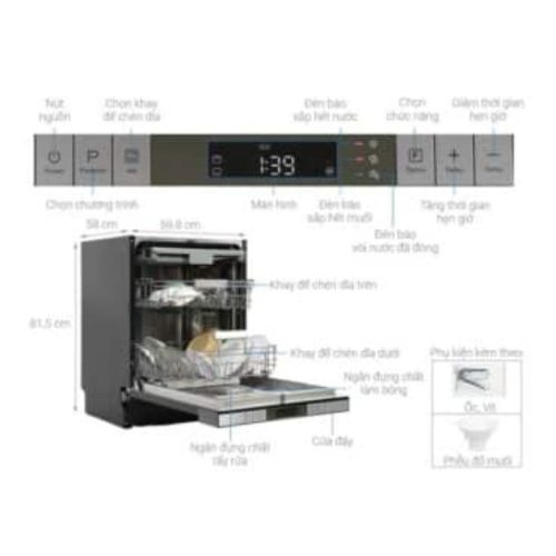 Bảng điều khiển máy rửa chén bán âm Hafele HDW-SI60AB 538.21.320