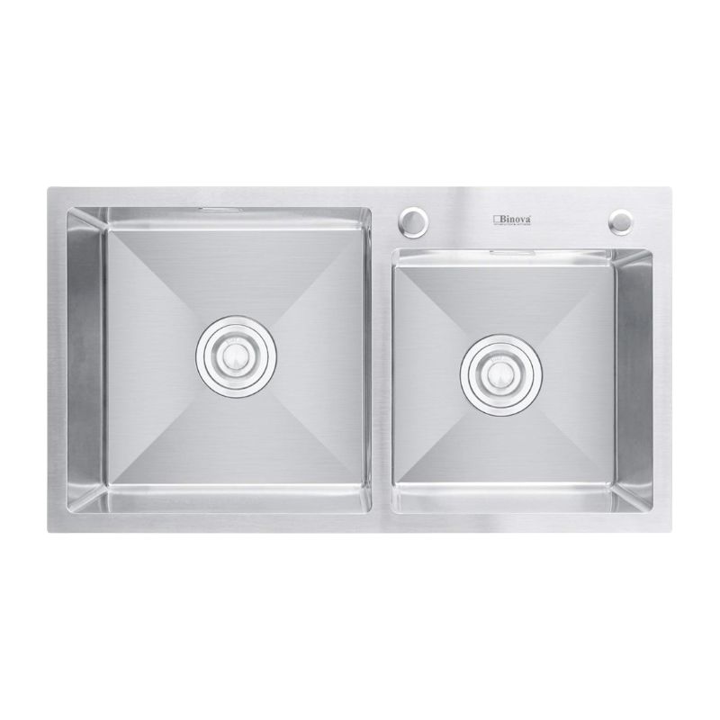 chau-rua-bat-inox-2-ho-binova-cbi-7843 Chậu rửa bát inox 2 hố Binova CBI-7843