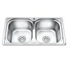 Chậu rửa bát inox 2 hố Gorlde B-210 1 Chậu rửa bát inox 2 hố Gorlde B-210