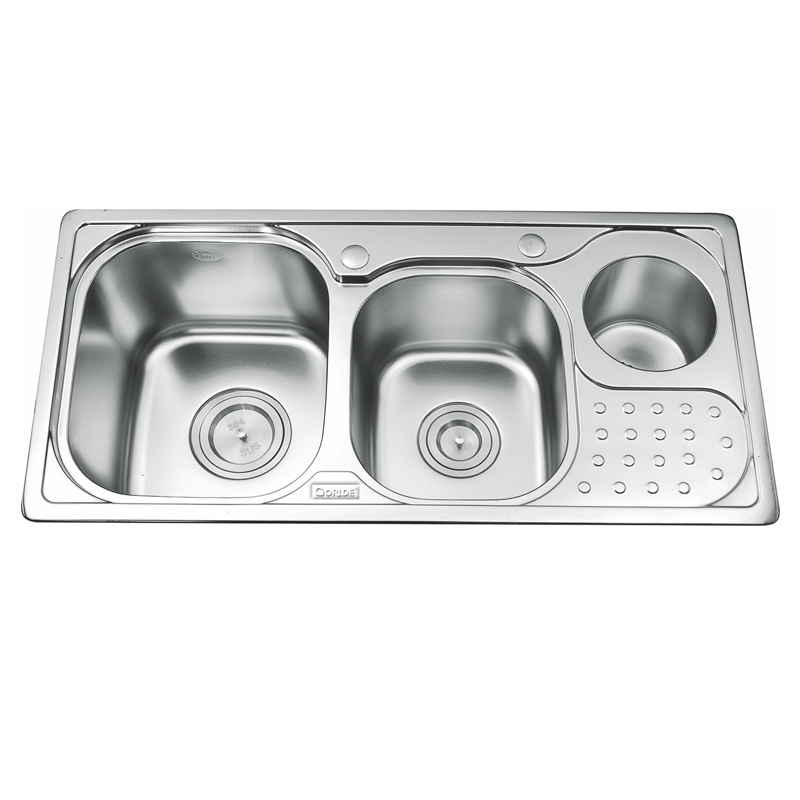 Chậu rửa bát inox 2 hố Gorlde GD-5203 Chậu rửa bát inox 2 hố Gorlde GD-5203