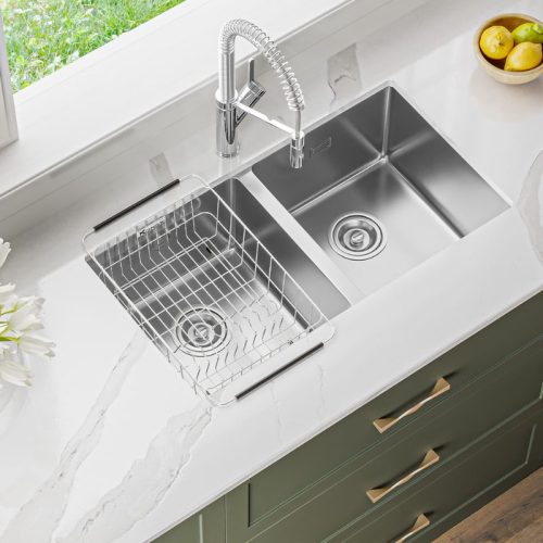 Chậu rửa bát inox 2 hố Konox KN7544DUB 3 Hình ảnh chậu rửa bát inox 2 hố Konox KN7544DUB