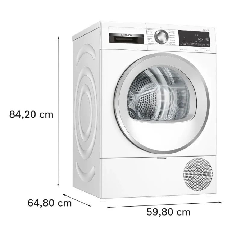 Kích thước máy sấy bơm nhiệt Bosch 8kg WQG233C90 Serie 6 Kích thước máy sấy bơm nhiệt Bosch 8kg WQG233C90 Serie 6