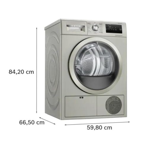 Kích thước máy sấy bơm nhiệt Bosch 8kg WTH85VX3 Serie 4