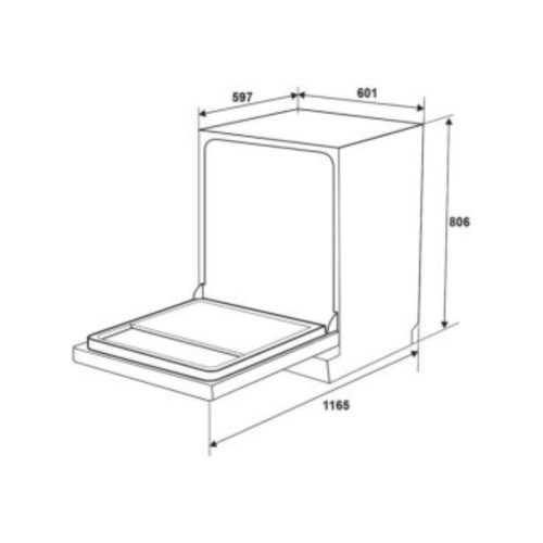 Kích thước máy rửa bát độc lập Hafele HDW-F601B 535.29.670