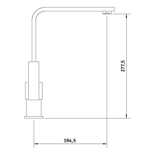 Kích thước vòi rửa bát nóng lạnh Binova VBI-68