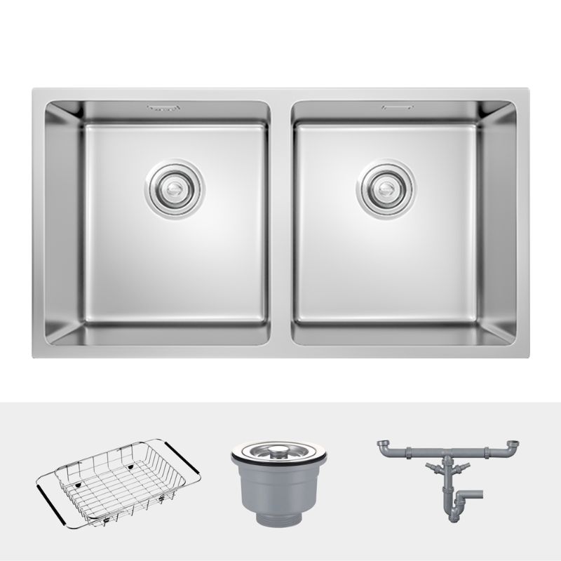 Phụ kiện chậu rửa bát inox 2 hố Konox KN7544DUB Phụ kiện chậu rửa bát inox 2 hố Konox KN7544DUB