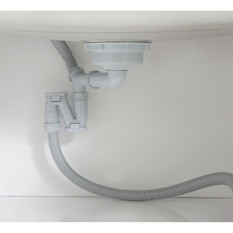 Siphon chậu rửa bát inox 1 hố Konox TARI 8748SR Siphon chậu rửa bát inox 1 hố Konox TARI 8748SR