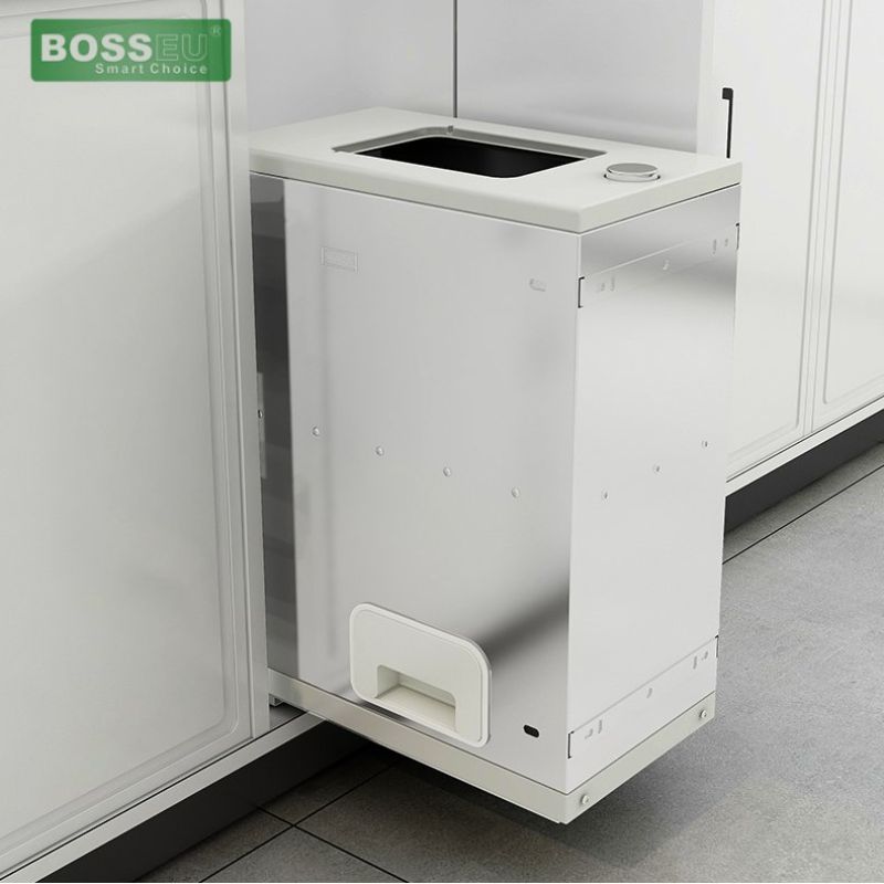 Ảnh thực tế thùng gạo gắn cánh ray âm cao cấp BossEU BS300GC Ảnh thực tế thùng gạo gắn cánh ray âm cao cấp BossEU BS300GC