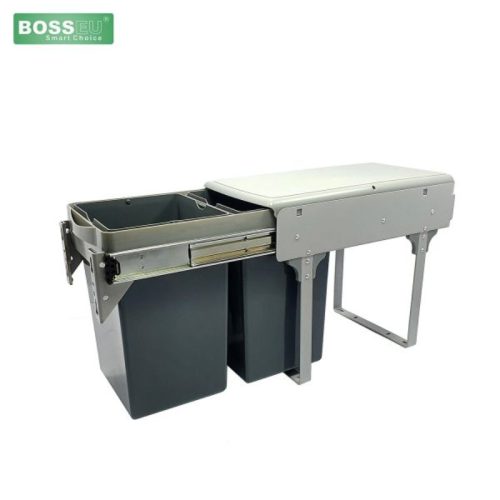 Ảnh thùng rác đôi âm tủ gắn cánh BossEU BS1300R