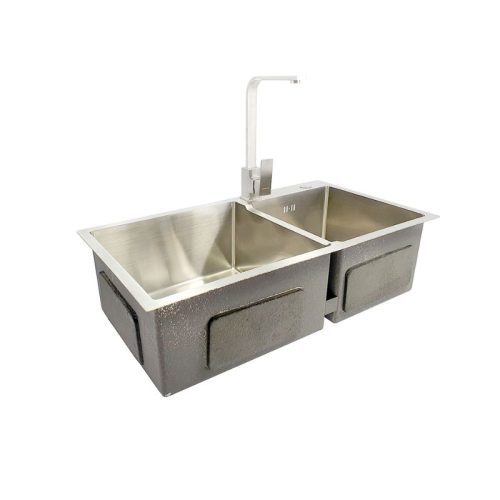 Chậu rửa bát inox 2 hố BossEU BS8245L1 3 Hình ảnh chậu rửa bát inox 2 hố BossEU BS8245L1