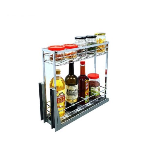 Giá gia vị inox 304 nan dẹt BossEU BS120G 3 Hình ảnh giá gia vị inox 304 nan dẹt BossEU BS120G