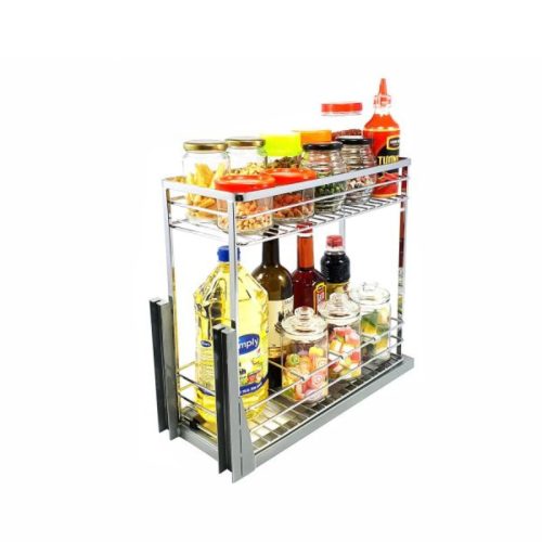 Giá gia vị inox 304 nan dẹt BossEU BS125G 3 Hình ảnh giá gia vị inox 304 nan dẹt BossEU BS125G