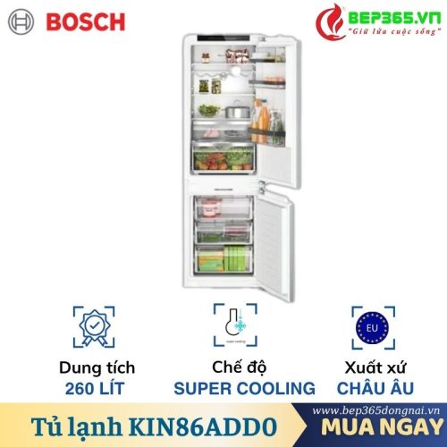 Tủ lạnh 2 cánh side by side 260 lít Bosch KIN86ADD0