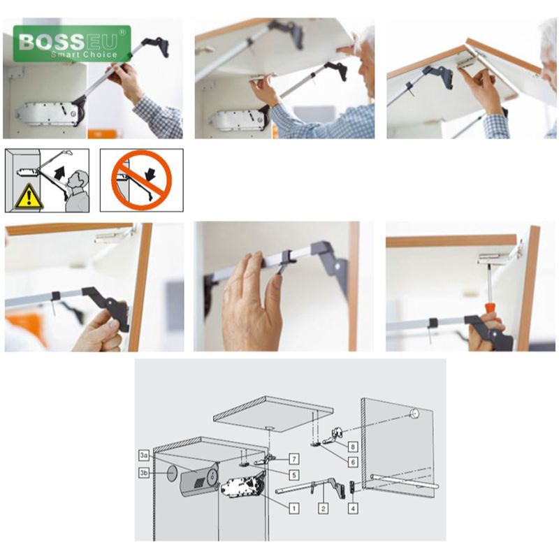 Lắp đặt tay nâng Blum cánh đôi tủ bếp 20F2200+20F3500 Lắp đặt tay nâng Blum cánh đôi tủ bếp 20F2200+20F3500