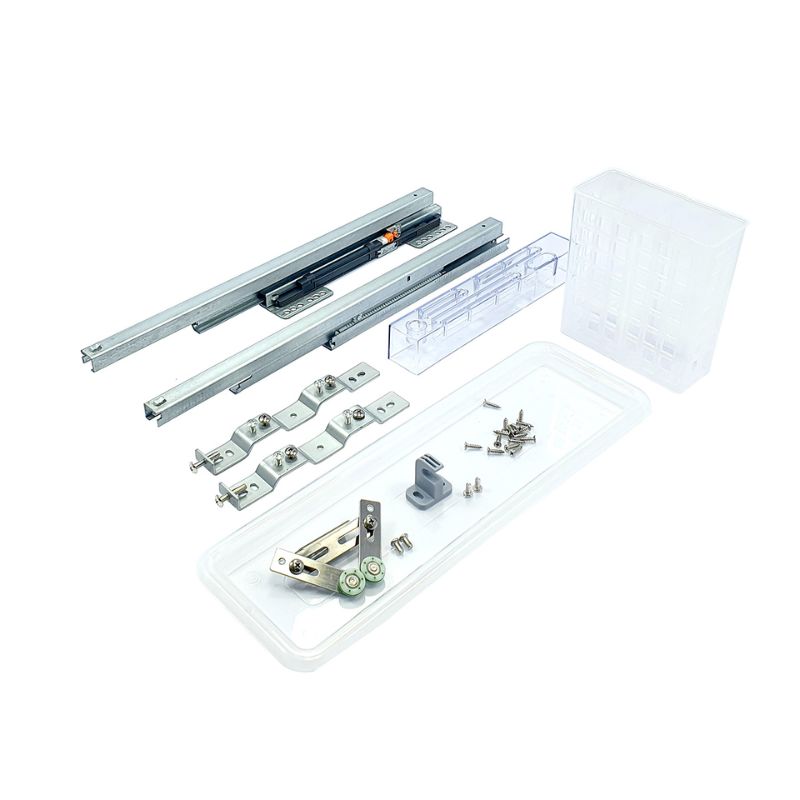 Ray trượt giá dao thớt inox mạ crom BossEU BS200D Ray trượt giá dao thớt inox mạ crom BossEU BS200D