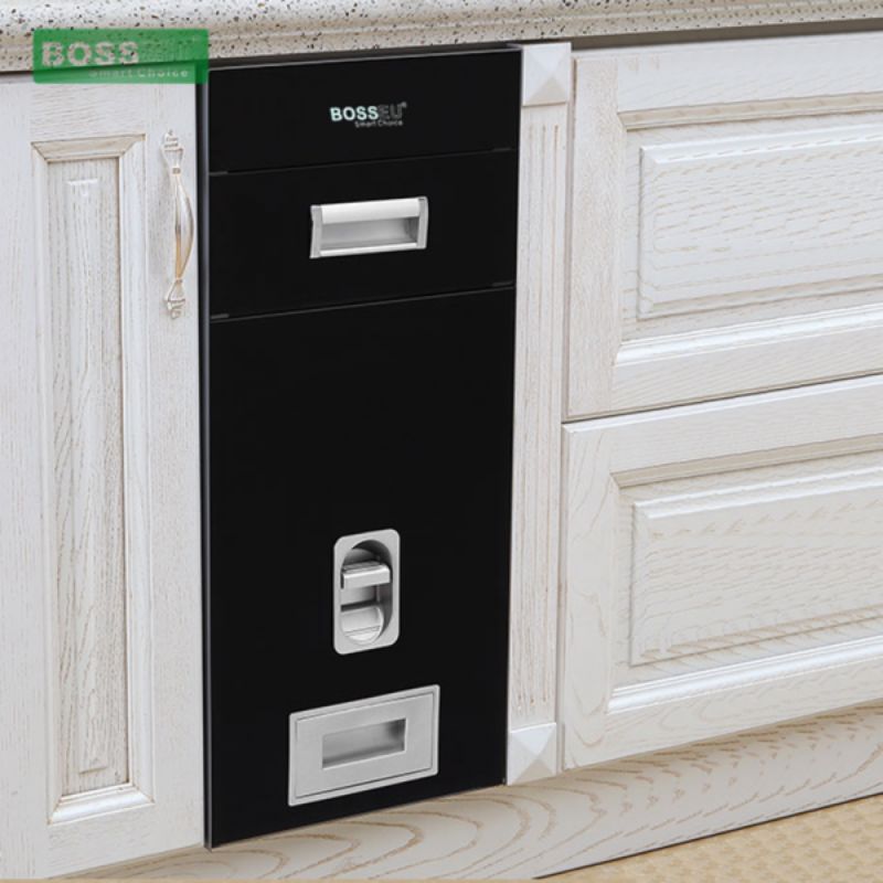 Ảnh thực tế thùng gạo gương nút nhấn BossEU BS250 Black Ảnh thực tế thùng gạo gương nút nhấn BossEU BS250 Black