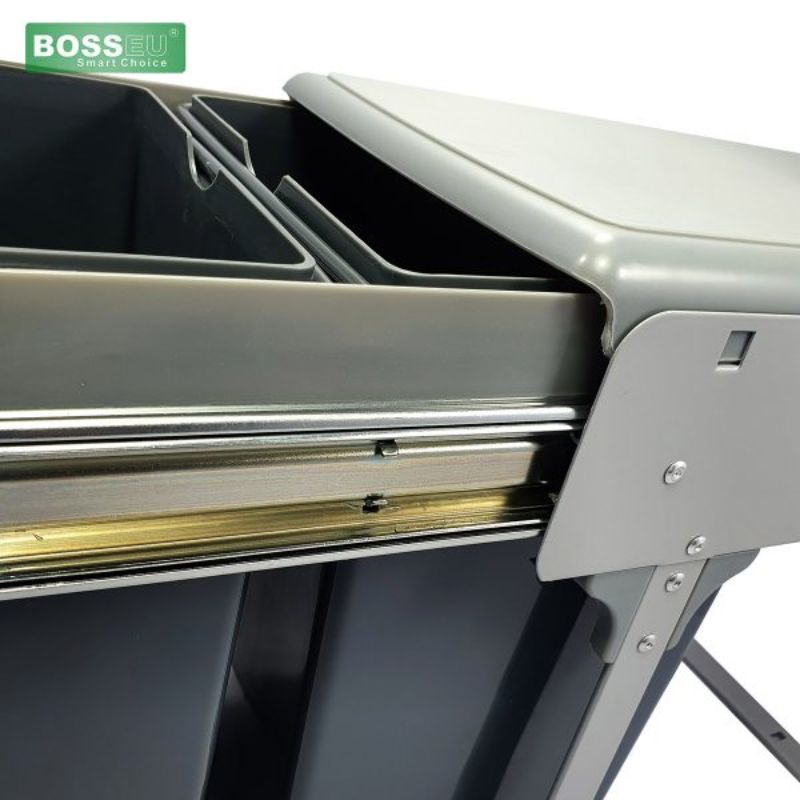 Ảnh thực tế thùng rác đôi âm tủ gắn cánh BossEU BS1400RD Ảnh thực thùng rác đôi âm tủ gắn cánh BossEU BS1400RD