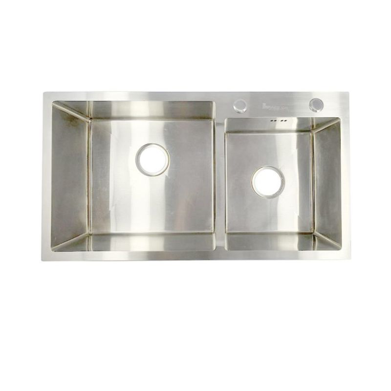 Chậu rửa bát inox 2 hố BossEU BS8245L1 Chậu rửa bát inox 2 hố BossEU BS8245L1