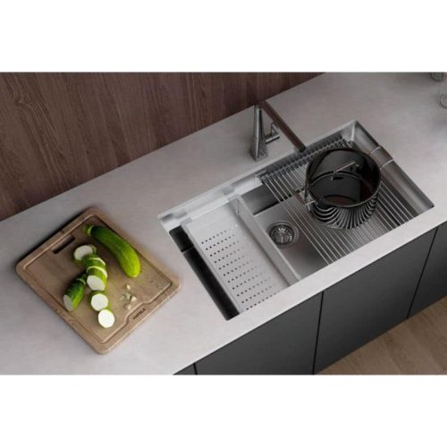 Combo chậu rửa bát inox Hafele HS21-SSN1S90 567.94.029 3 Mặt trên chậu sửa bát inox Hafele HS21-SSN1S90 567.94.029