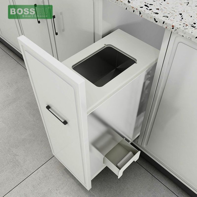 Thùng gạo gắn cánh ray âm cao cấp BossEU BS300GC Thùng gạo gắn cánh ray âm cao cấp BossEU BS300GC