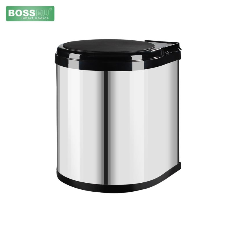 Thùng rác tròn gắn cánh tủ bếp BossEU BS114R Thùng rác tròn gắn cánh tủ bếp BossEU BS114R
