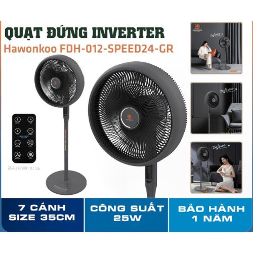 Quạt điện Hawonkoo DC FDH-012-SPEED24-GR 4 Chức năng quạt điện Hawonkoo DC FDH-012-SPEED24-GR