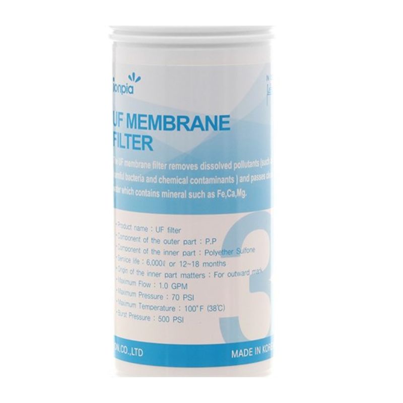 Thông số lõi lọc màng sợi rỗng Ionpia ION-UF (lõi 3) Thông số lõi lọc màng sợi rỗng Ionpia ION-UF (lõi 3)