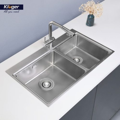 Chậu rửa bát 2 hố Kluger KW8211S-S84 4 Ảnh chậu rửa bát 2 hố Kluger KW8211S-S84