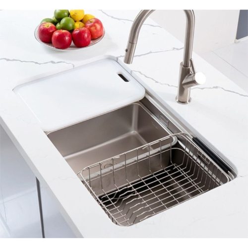 Chậu rửa bát inox 1 hố Konox KN8347SU Dekor 4 Ảnh chậu rửa bát inox 1 hố Konox KN8347SU Dekor