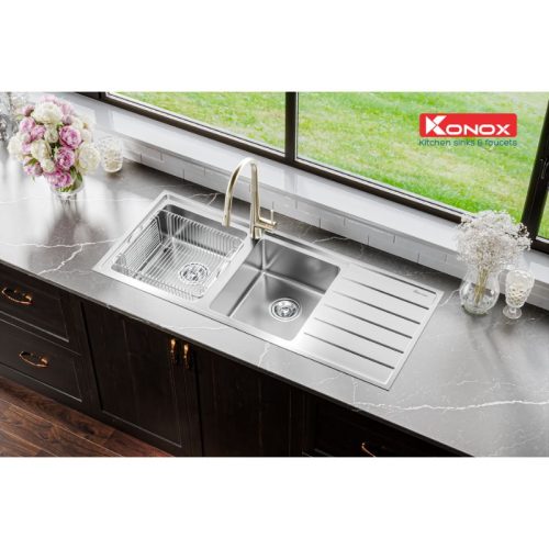 Ảnh chậu rửa bát Konox European sink Premium KS11650 2B Bàn trái