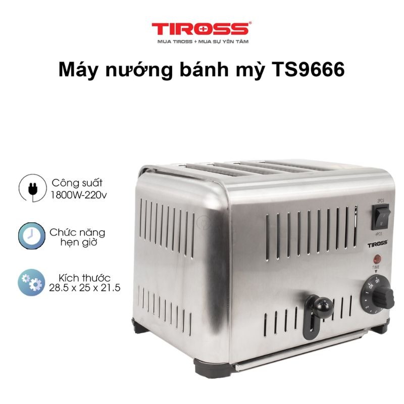 Ảnh lò nướng điện (kẹp nhảy 4 lát) Tiross TS9666 Ảnh lò nướng điện (kẹp nhảy 4 lát) Tiross TS9666