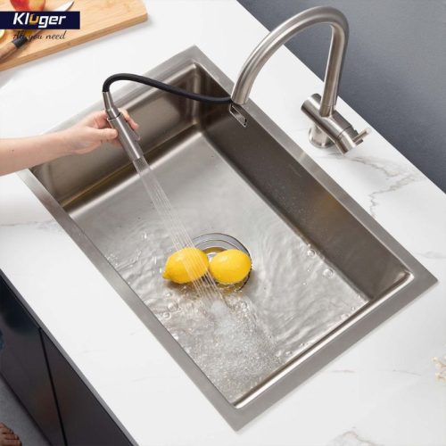 Chậu rửa bát 1 hố Kluger KU8121S-S68 4 Ảnh thực tế chậu rửa bát 1 hố Kluger KU8121S-S68