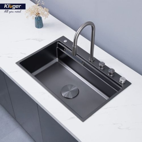 Chậu rửa bát 1 hố Kluger KWF8161FB-S76W 4 Ảnh thực tế chậu rửa bát 1 hố Kluger KWF8161FB-S76W