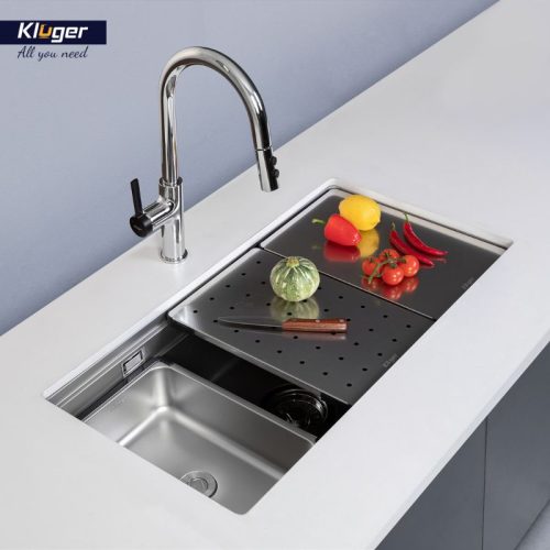 Chậu rửa bát 1 hố Kluger KWU8161FS-S86 Plus 4 Ảnh thực tế chậu rửa bát 1 hố Kluger KWU8161FS-S86 Plus
