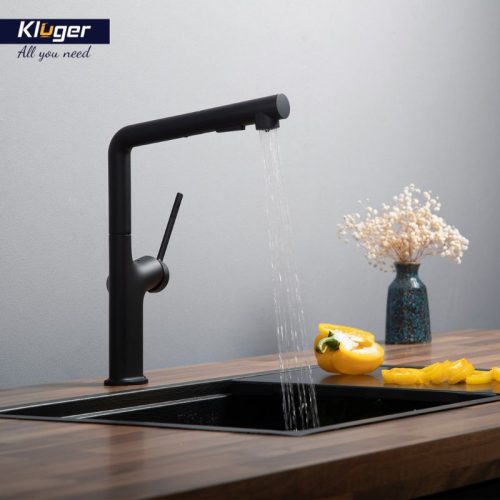 Vòi rửa bát nóng lạnh Kluger KLF0001B có dây rút 2 Ảnh vòi rửa bát nóng lạnh Kluger KLF0001B có dây rút