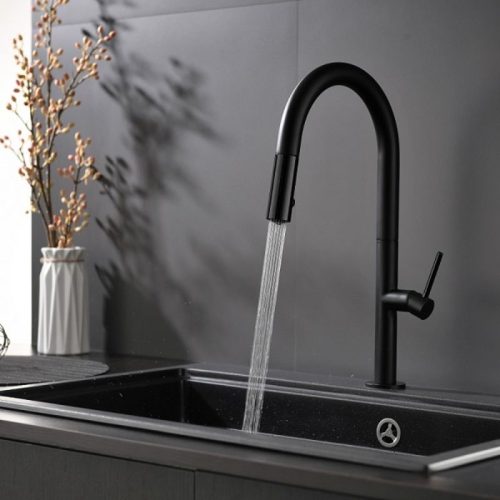 Vòi rửa bát nóng lạnh Kluger KLF0010B có dây rút 3 Ảnh vòi rửa bát nóng lạnh Kluger KLF0010B có dây rút