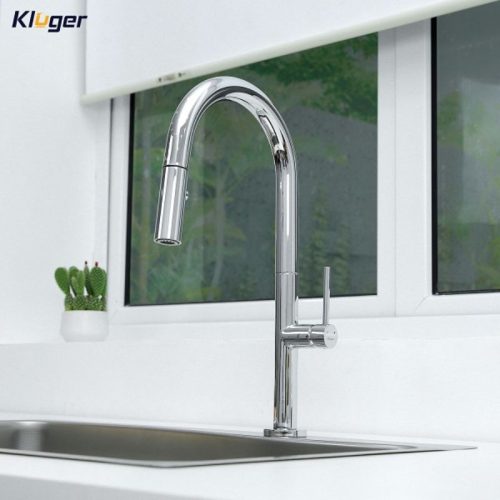 Vòi rửa bát nóng lạnh Kluger KLF0010C có dây rút 3 Ảnh vòi rửa bát nóng lạnh Kluger KLF0010C có dây rút