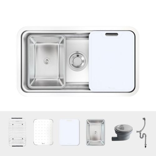 Chậu rửa bát inox 1 hố Konox KN8347SU Dekor 5 Chi tiết chậu rửa bát inox 1 hố Konox KN8347SU Dekor
