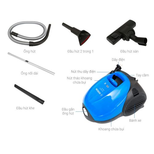 Máy hút bụi dạng hộp Bosch BSM1805RU 3 Chi tiết máy hút bụi dạng hộp Bosch BSM1805RU
