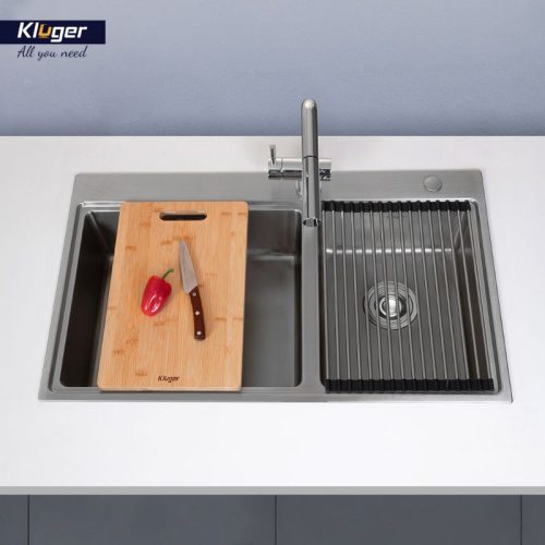 Chậu rửa bát 2 hố Kluger KW8211S-S84 3 Hình ảnh chậu rửa bát 2 hố Kluger KW8211S-S84